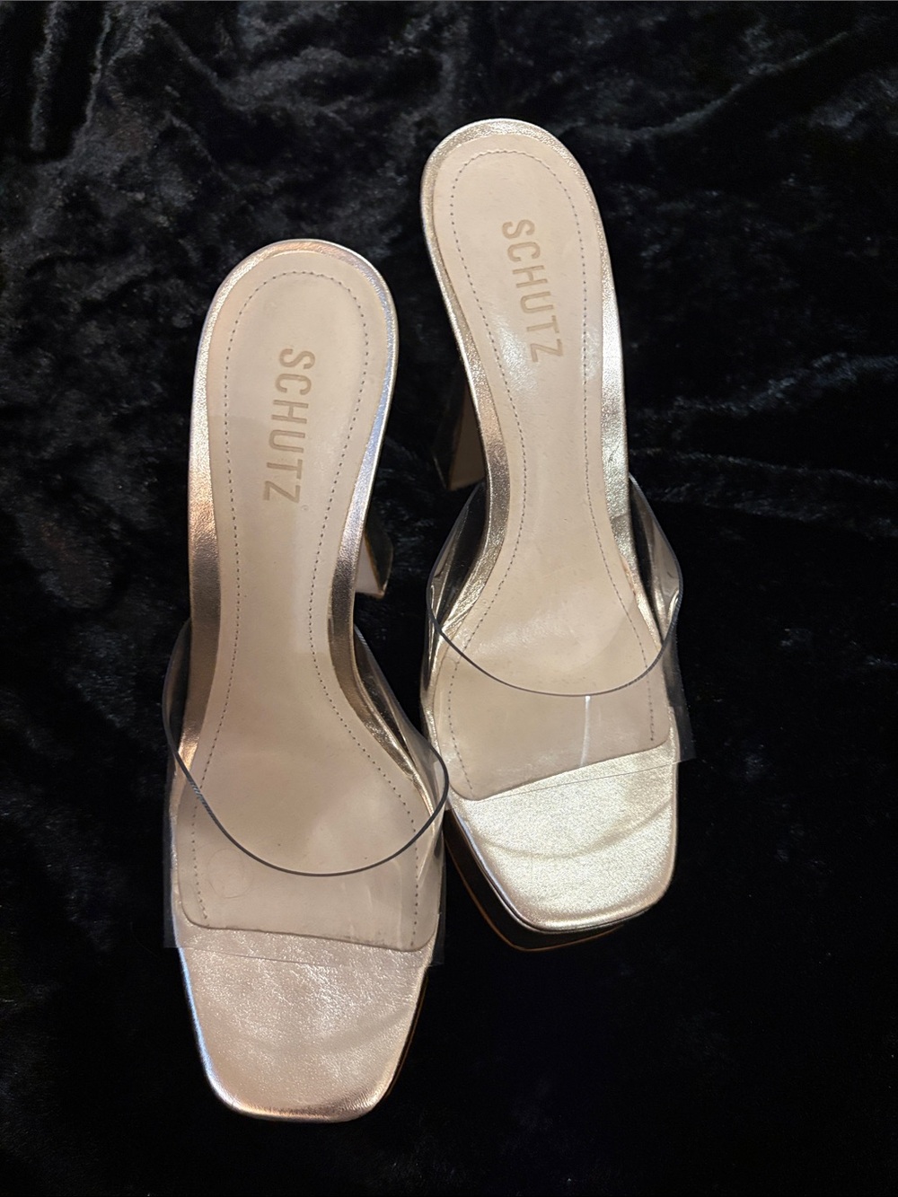 SCHUTZ Haila Metallic Gold Platform